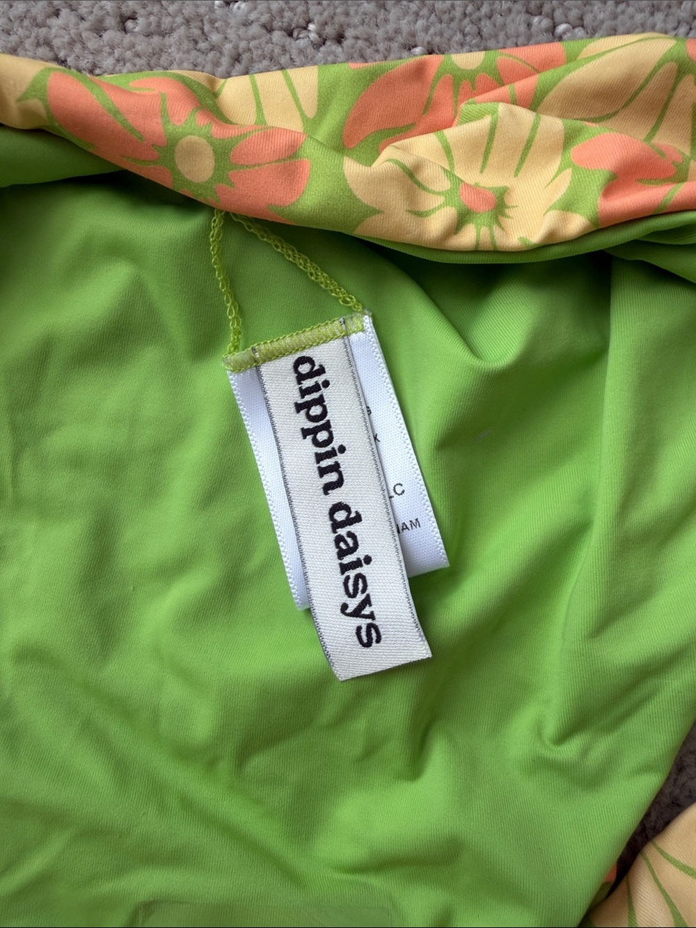 Dippin' Daisy's Green Orange Yellow Floral Bikini - Picture 2 of 7